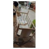 Wooden doll cradle