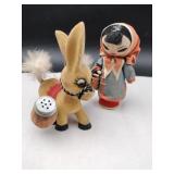 Oriental donkey salt and pepper shakers