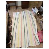 vintage striped knit blanket, a few snags