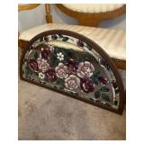 Arched stained glass window 39ï¿½ x 20 1/2ï¿½