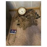 Collection of wall decor, and mental Clock