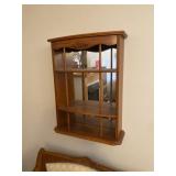 wooden wall curio display shelf 23ï¿½ x 8ï¿½ x 29