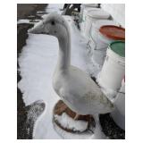 Concrete Porch Goose Statue
