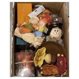 assorted fall and Thanksgiving-themed decorative