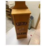 Wooden wall hanging cubby with magnetic door and