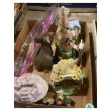 Old Easter bunny bank, hanging swirl icicle and