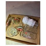 Holiday Coca-Cola, glasses, snowman candy  jar