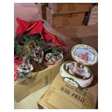 Christmas, magnetic ice-skating decoration and