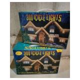 2 set of 300 icicle lights