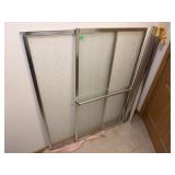 Pair of Framed Glass Shower Door Panels ï¿½ 55' x