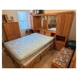 Huge Vintage Solid Oak 'Wambold' Solid Oak Queen