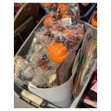 Fall decorations, card stock window hangings, and