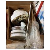 White Ceiling Fan Parts and Light Fixture
