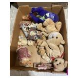 Box Lot of Plush Stuffed Animals & Mini