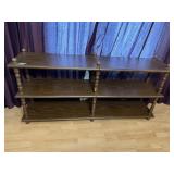 62' Wooden 3-Tier Display Shelf, 29' Tall x 14.5'