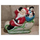 Blow mold Santa and sleigh 22 in tall lighted