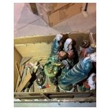 Christmas nativity scene with figurines