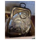 Assorted box lot, silver plated items