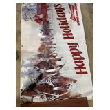Budweiser 'Happy Holidays' Vintage Banner