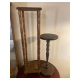 2 flower or vase pedestals one is 33 inches. The