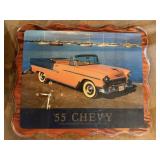 1955 Chevy Convertible Wall Clock with Scenic