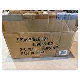 Decorative 3-D Ivy Wall Lamps Set in Original Box