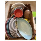 Box Lot of Melmac & Plastic Dinnerware by