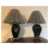 Pair of table lamps with new shades