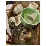 Various decorative dishes and other items