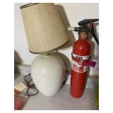 Small lamp and kidde fire extinguisher