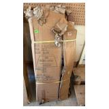 Boxed 9-slat park bench