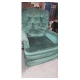 Green rocking recliner
