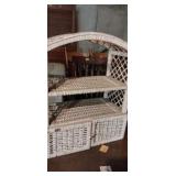 Wicker overhead hanging storage