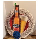 Bud Light beer advertising sign