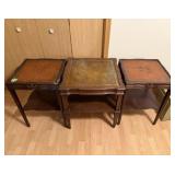 Lot of four side tables, 3 look to be matching