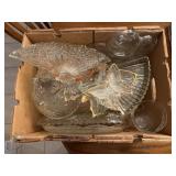 Vintage-Style Pressed Glass Lot ï¿½ Assorted