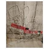 2 coated wire yard ornaments candle 40 ' snowman