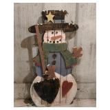 Wooden lit snowman  38 ' tall