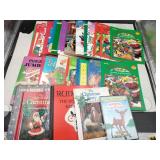 Christmas coloring books story books and Rudolph