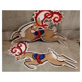 2 poster board reindeers