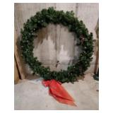 Large lighted Christmas wreath 40 in wide