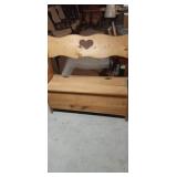 Wooden toy chest bench 38x36in