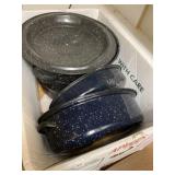 Granite Ware covered roasters.