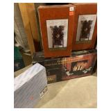 Metal arch bridge candelabra, 2 wall hanging