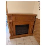 Electric Fireplace with Oak Mantel Cabinet ï¿½ 43ï¿½W
