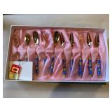 Boxed Korean Gold-Tone Dessert Fork & Spoon Set ï¿½
