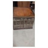 Wooden side table with storage, has damage