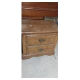 Wooden 2 drawer side table 25x17x24in