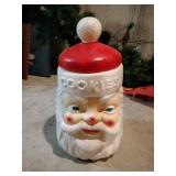 Blown mold Santa cookie jar California Enterprise