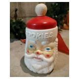 Blow mold Santa cookie jar California Enterprise